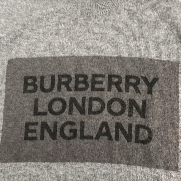 Burberry London knit cardigan and knit short sleeves tee set Grey medium - Picture 12 of 12